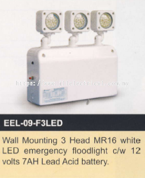 EVERBRIGHT EEL-09-F3LED 3 head LED Emergency Floodlight