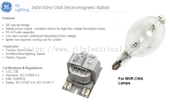 GE 1500W M48 CWA CHOKE FOR MVR LAMPS SKU 11232 