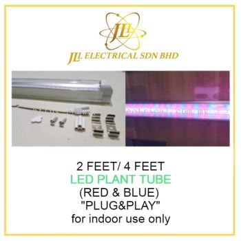 PLANT GROWING LED 2 or 4 FEET T8 TUBE (RED & BLUE) C/W ACCESSORIES. PLUG AND PLAY FOR INDOOR USE ONLY. BEAN TO ROOT GROWTH