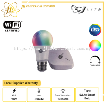 SJLITE CONNECTED A60 RGBW 10W 806LM DIMMABLE TUNEABLE SMART BULB