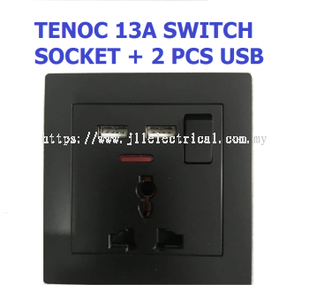 TENOC 13A SWITCH SOCKET OUTLET + USB