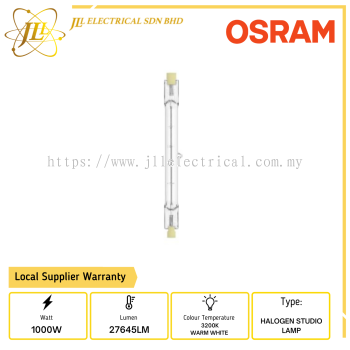 OSRAM 64583 1000W 230V 28LM R7S 3200K WARM WHITE HALOGEN STUDIO LAMPS