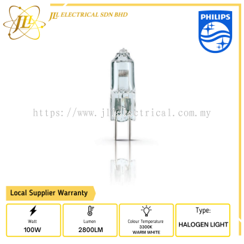 PHILIPS 7724 12V 100W 2800LM 3300K WARM WHITE GY6.35 HALOGEN BULB