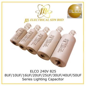 ELCO 8UF/10UF/16UF/20UF/25UF/30UF/40UF/50UF 240V Series Lighting Capacitor