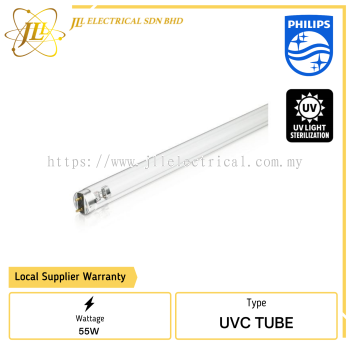 PHILIPS TUV T8 TLD 55W HO 2PIN 908.8MM (3feet) UVC GERMICIDAL DISINFECTION LAMP 928049504003
