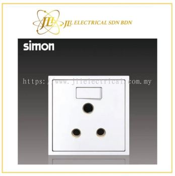 Simon Switch i7 701582-30 15A Round Pin Switch Socket Outlet Matt White