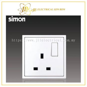 Simon Switch i7 701382-30 13A Flat Pin Switch Socket Outlet - Matt White