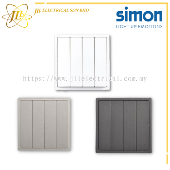 Simon Switch i7 701042-30 10A 4 Gang 2 Way [MATT WHITE/GOLDEN CHAMPAGNE/GRAPHITE BLACK]