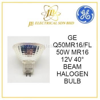 GE Q50MR16/FL 50W MR16 12V 40掳 BEAM HALOGEN BULB