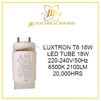 LUXTRON T8 18W LED TUBE 18W 220-240V/50Hz 6500K 2100LM 20,000HRS