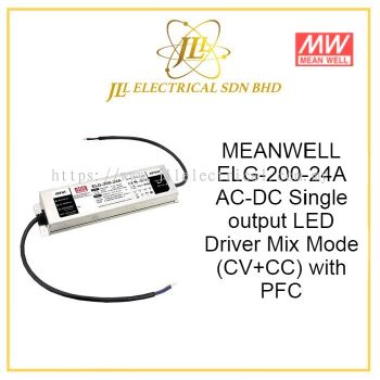 MEANWELL ELG-200-24A AC-DC Single output LED Driver Mix Mode (CV+CC) with PFC