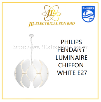 PHILIPS PENDANT LUMINAIRE CHIFFON WHITE E27