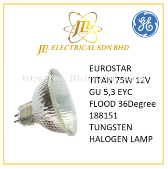 EUROSTAR TITAN 75W 12V GU 5,3 EYC FLOOD 36Degree 188151 TUNGSTEN HALOGEN LAMPh