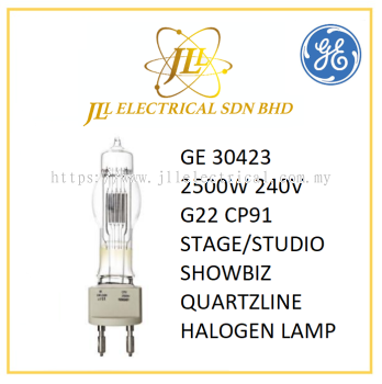 GE 30423 2500W 240V G22 CP91 STAGE/STUDIO SHOWBIZ QUARTZLINE HALOGEN LAMP