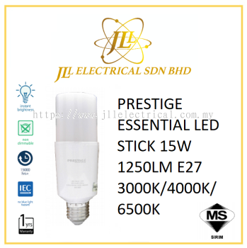PRESTIGE ESSENTIAL LED STICK 15W 1250LM E27 3000K/4000K/6500K 