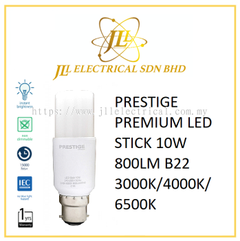 PRESTIGE PREMIUM LED STICK 10W 800LM B22 3000K/4000K/6500K 