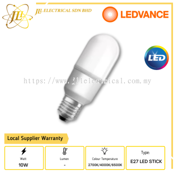 LEDVANCE LVSTICK LED STICK E27 10W 2700K/4000K/6500K 