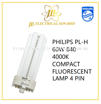PHILIPS PL-H 60W 840 4000K COMPACT FLUORESCENT LAMP 4 PIN