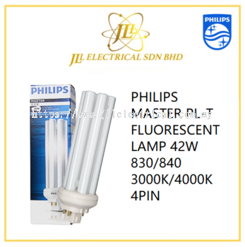 PHILIPS MASTER PL-T FLUORESCENT LAMP 42W 830/840 3000K/4000K 4PIN
