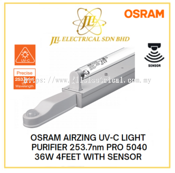 OSRAM AIRZING UV-C LIGHT PURIFIER DISINFECTION 253.7nm PRO 5040 36W 4FEET TUBE WITH SENSOR