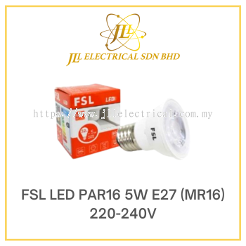 FSL LED PAR16 5W E27 (MR16) 220-240V 3000K/4000K/6500K