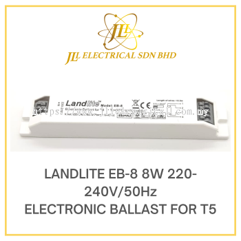 LANDLITE EB-8 8W 220-240V/50Hz COMPACT SIZE ELECTRONIC BALLAST FOR T5 LAMPS