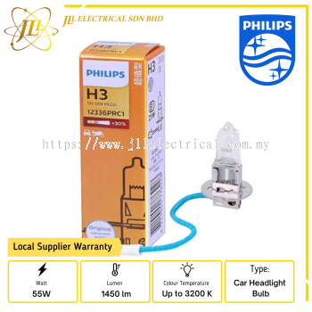 Philips H3 12V 55W PK22s Car Headlight Bulb 12336PRC1
