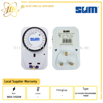 SUM 24 HOURS PROGRAMME TIMER WITH SIRIM APPROVED MAX 3120W