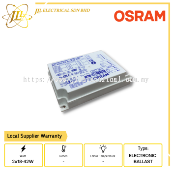 OSRAM QTI DALI T/E 2X18-42W 220-240V DIMMABLE ELECTRONIC BALLAST 