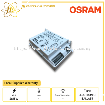 OSRAM EZ-T/E 2x18W 220-240V PLT/PLC ELECTRONIC BALLAST (WHITE BODY)