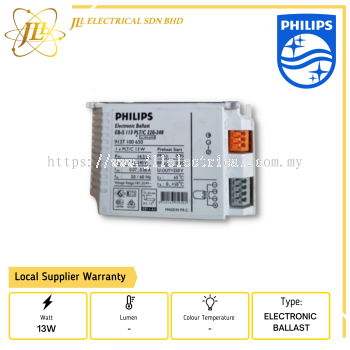 PHILIPS EB-S 113 220-240V PLT/C ELECTRONIC BALLAST 9137100650