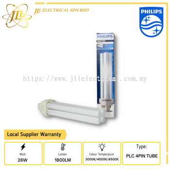 PHILIPS MASTER PLC 26W 4PIN TUBE [2700K/3000K/4000K/6500K]