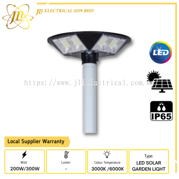 JLUX IG101 IP65 LED SOLAR GARDEN LIGHT COMES WITH REMOTE CONTROL [150W/300W] *POLE NOT INCLUDED
