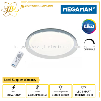 MEGAMAN MXL1083 220-240V 2400LM/4800LM 3000K-6500K LED SMART CEILING LIGHT COME WITH REMOTE CONTROL [30W/60W]
