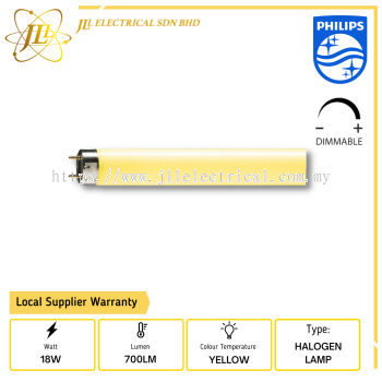 PHILIPS TLD 18W/16 YELLOW SPECTRUM 59V G13 700LM 600MM 2FT FLOURESCENT T8 TUBE