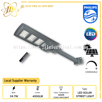 PHILIPS BRC010 LED40/765 KIT 24.7W 4000LM 6500K COOL DAYLIGHT DIMMABLE LED OUTDOOR SOLAR STREETLIGHT 911401828002