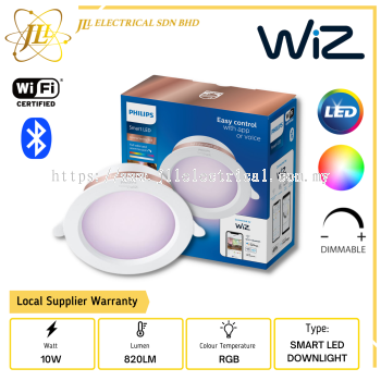 PHILIPS WIZ SMART LED 10W 220-240V 820LM 5INCH 2200K-6500K+RGB ROUND DIMMABLE TUNEABLE BLUETOOTH DOWNLIGHT 9290032256