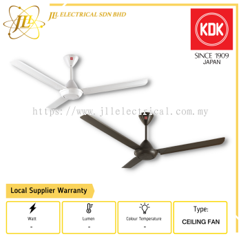 KDK K15V0 3 BLADE 60'' REGULATOR CEILING FAN [WHITE/BROWN]