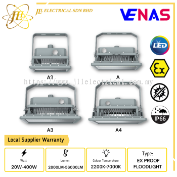 VENAS EX A SERIES 20W-400W AC100-277V 2200K-7000K IP66 LED EXPLOSION PROOF FLOODLIGHT [A/A2/A3/A4]
