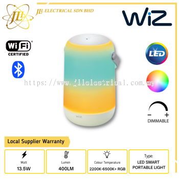 PHILIPS WIZ 13.5W 400LM 2200K-6500K+ RGB DIMMABLE BLUETOOTH SMART LED PORTABLE LIGHT