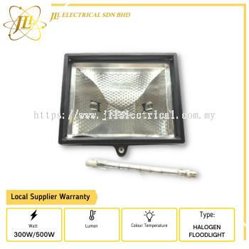 JLUX JW1003 SQUARE HALOGEN FLOODLIGHT FITTING WITH TUBE [300W/500W]