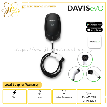 DAVISEVO DVC10 IP54 TYPE 2 PLUG EV AC WALL ELECTRIC CAR CHARGER [7KW/11KW/22KW]  - JLL Electrical Sdn Bhd