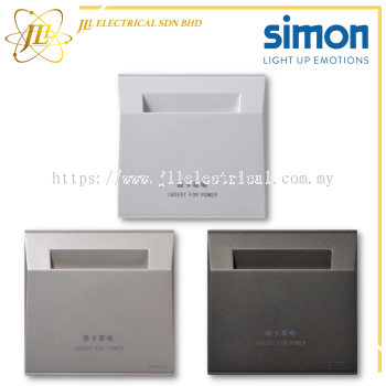 SIMON SWITCH E6 72E601 16A 250V KEY CARD HOLDER [WHITE/CHAMPAGNE/BLACK]