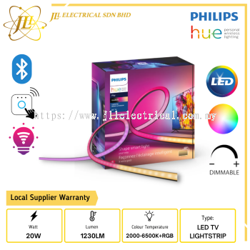 PHILIPS HUE 20W 1230LM 2000K-6500K+RGB IP20 DIMMABLE TUNABLE SMART FLEXIBLE LED NEON GRADIENT TV LIGHTSTRIP (Suitable for 65''-70'' TV)