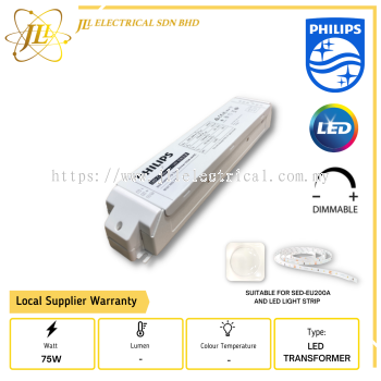 PHILIPS 75W 24VDC 220-240V PHASE CUT DIMMABLE LED TRANSFORMER/DRIVER SUITABLE FOR SED-EU200A AND LED STRIP 9137100339 