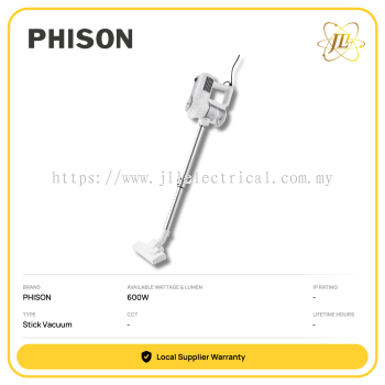 PHISON PVC-6090 STICK VACUUM CLEANER 0.50LITER 240V 600W