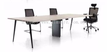 Rectangular meeting table with Nitra black metal leg