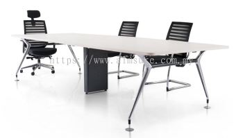 Rectangular meeting table with abies leg n riser box