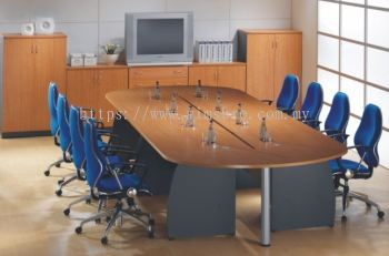 Oval Wood Panel Conf Table