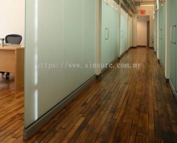 Tempered glass wall with corridor 2